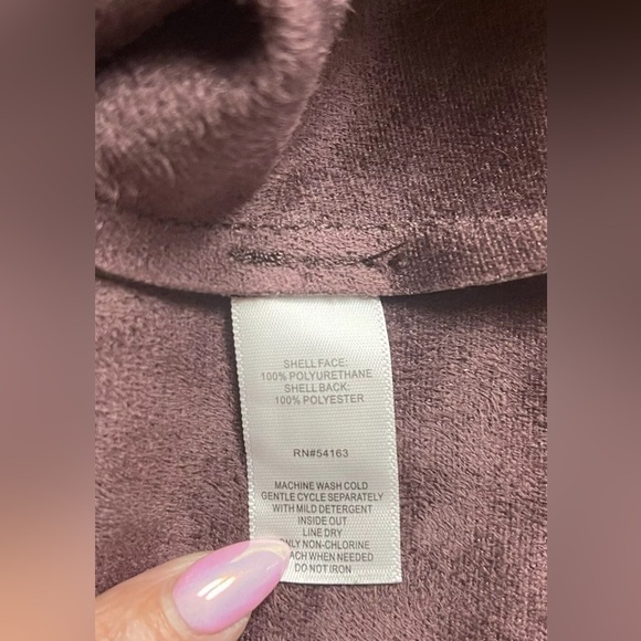 ANDREW MARC MARC NEW YORK Brown Faux Leather Puff Sleeve Top Size Small - Picture 5 of 7